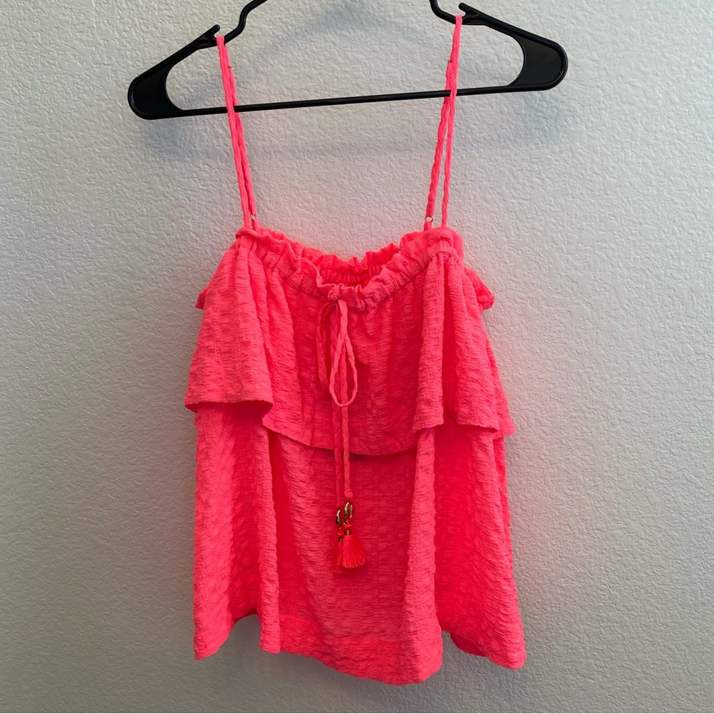 New! Lily Pulitzer Mays Tank Coral Reef Large